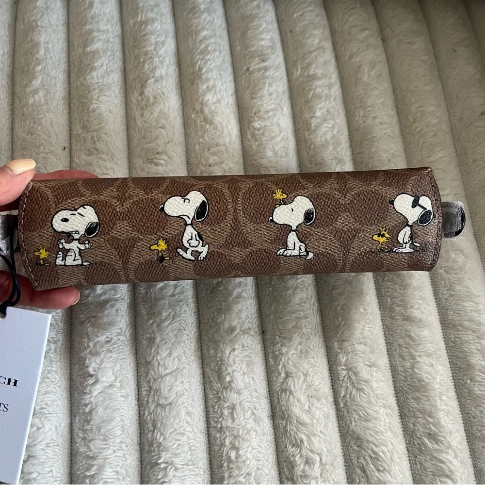 New Coach x Peanuts Snoopy Signature Canvas Pencil Case